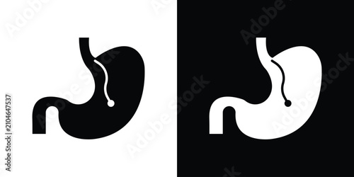 Obraz na płótnie Endoscopy icon outline clipart set. EPS10