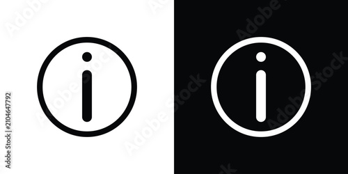 Fotografía Information icon outline clipart set. EPS10