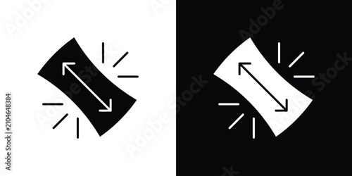 Schilderij op canvas Stretchable icon outline clipart set. EPS10