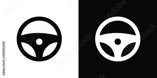 Steering wheel icon for creative designs