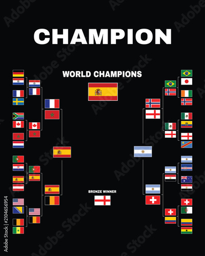 Spain Champion Path Final Flags United States Football 2026 Teams Countries Abstract Football Final Design Vector Illustration
