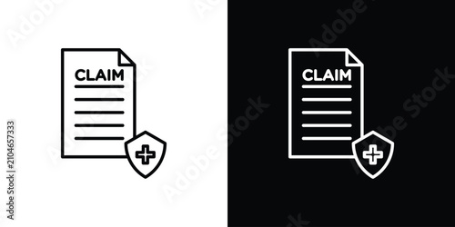 Konstfotografi Insurance Claim icon vector logos kit. EPS10