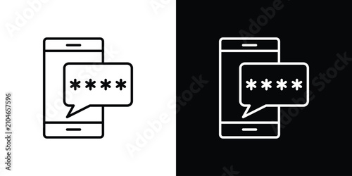Otp sms password icon vector logos kit. EPS10