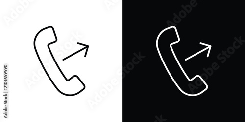 Fotografía Call outgoing icon lineart pictograms bundle