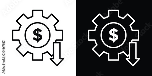 Cuadro en lienzo Cost optimization icon