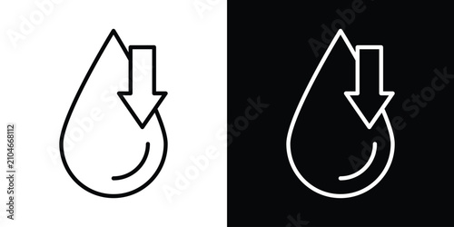 Foto Low water level icon