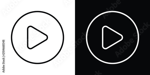 Bild auf Leinwand Video play button icon
