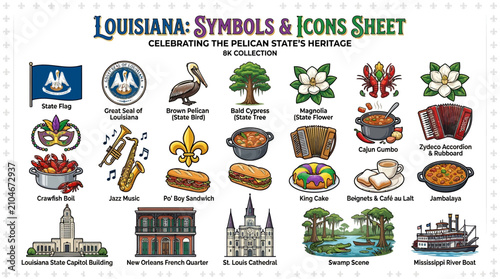 Louisiana Symbols and Icons Celebrating the Pelican State's Heritage