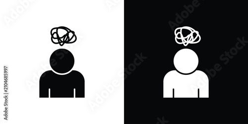 Quadro su tela Mental disorder icon