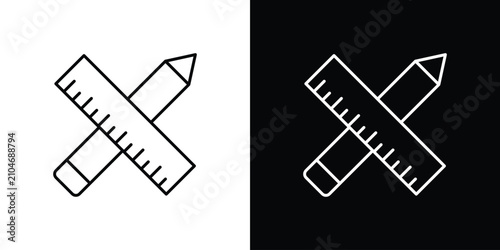 Foto Pencil and ruler icon