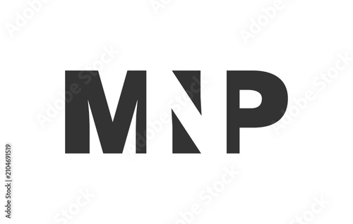 MNP logo design. Initial letter M N P bold font style for tech startups, consulting, corporate branding. Creative company name, headlines typography identity, trendy logotype.