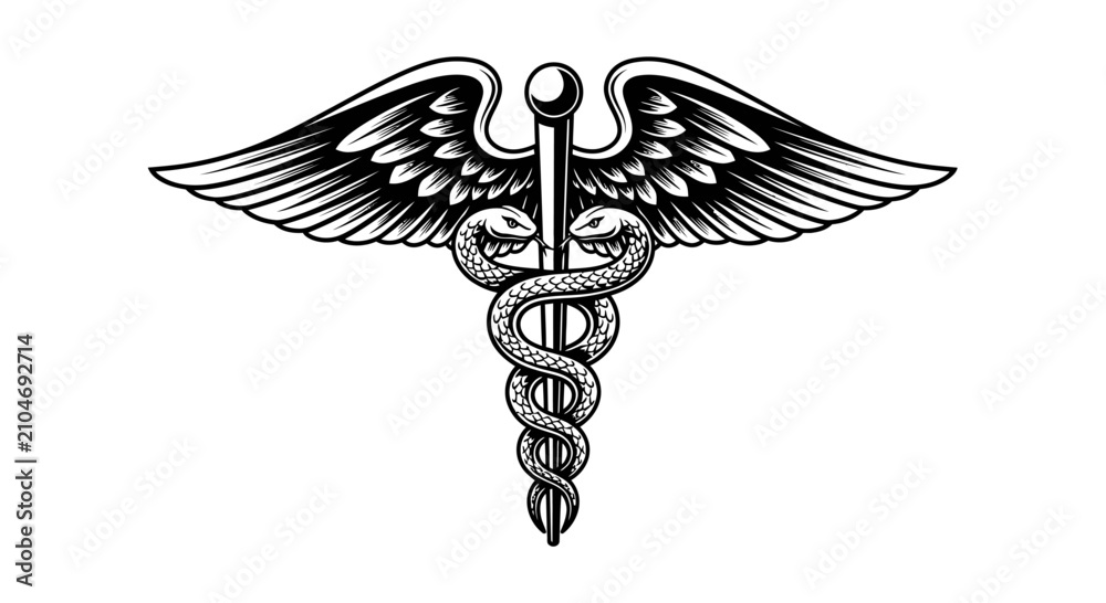 Fototapeta premium Caduceus Medical Symbol Illustration