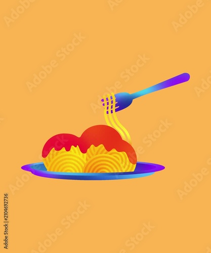 eat spaghetti with a fork