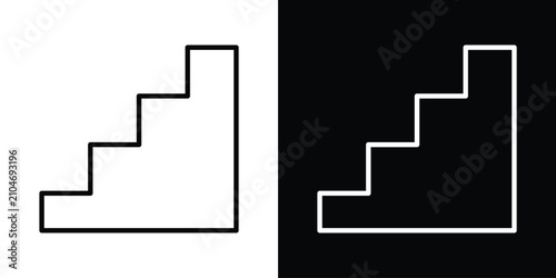 Bild auf Leinwand Stairs icon