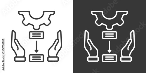 Canvastavla Workflow Builder Icon Set Vector Collection Isolated In Black And White