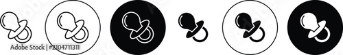 Foto Nipple icon minimal drawings set