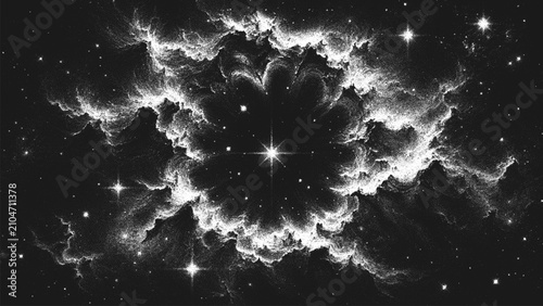 Obraz na plátně Cosmic supernova explosion releasing stellar shell into deep space illuminating universe with expanding nebula