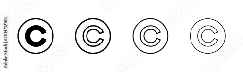 Fotografía Copyright icon logo design. copyright sign and symbol