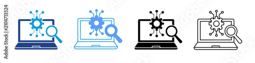 System Optimization Icon Set Multiple Style