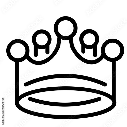  Crown line icon, king queen royal luxury premium symbol vector
