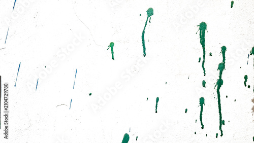 Colorful Dripping Paint Splashes on Wall Abstract Grunge Texture Background with Creative Artistic Stains
