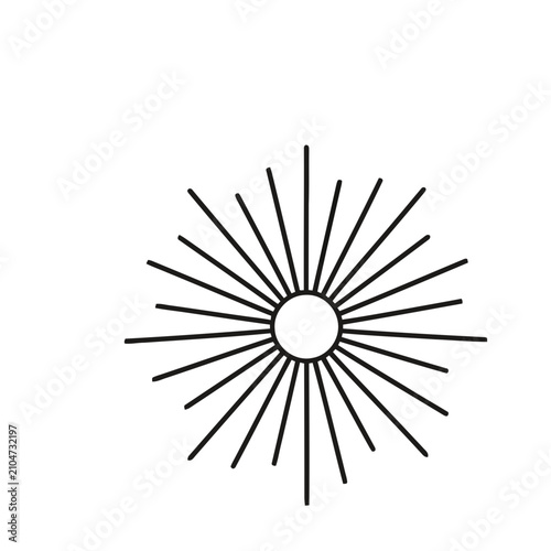 Sunburst line art