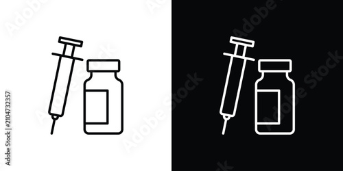 Canvastavla Vaccine vial icon for infographic projects