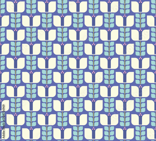 abstract floral flower tile seamless pattern wallpaper
