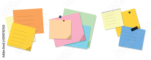 Colorful sticky notes collection organization reminders and creative planning visual