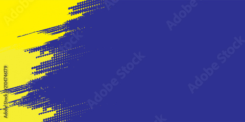 Photos Halftone dots blue and yellow color pattern gradient grunge texture background
