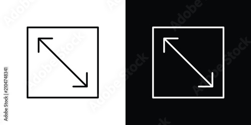 Foto Expand icon minimal logos pack. EPS10