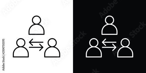 Quadro su tela Mediator icon minimal logos pack. EPS10