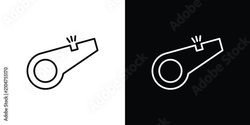Cuadro en lienzo Whistle icon minimal logos pack. EPS10