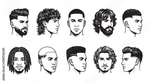 american trendy hairstyle barber collection