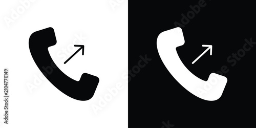 Cuadro en lienzo Call outgoing icon outline pictogram series