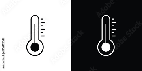 Canvastavla Temperature icon outline pictogram series