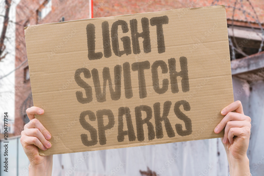 Fotografie "Light Switch Sparks" Electrical contact emits brief flashes