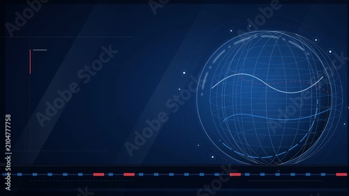Breaking news broadcast technology background loop