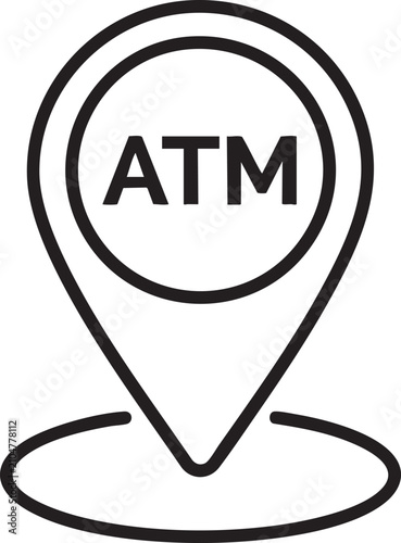 Foto icon, banking, dollar, bank, payment, atm, debit, cash, app, set, business, pay,