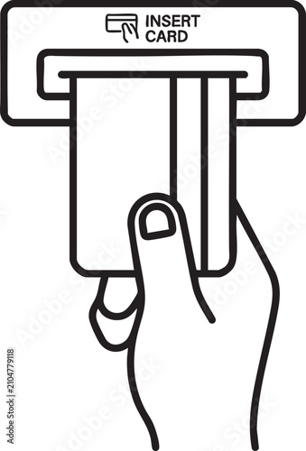 Картината върху платно icon, banking, dollar, bank, payment, atm, debit, cash, app, set, business, pay,