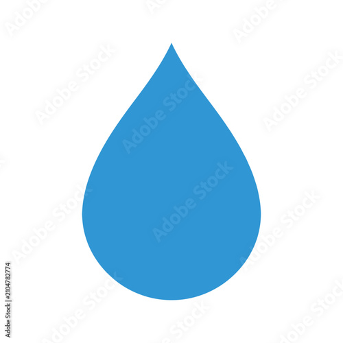 Εκτύπωση καμβά A simple, solid blue water drop icon on a white background, representing hydrati