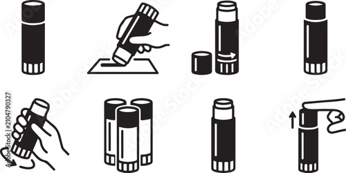 Cuadro en lienzo Illustrated instructions for using a marker pen step by step Vector