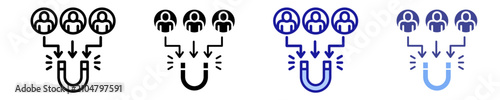 Lead Generation Icon Set Multiple Style Collection