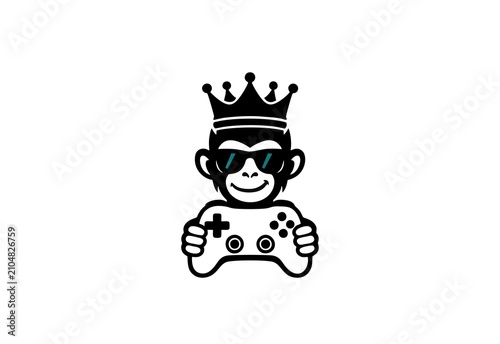Canvas Print Gamer monkey logo