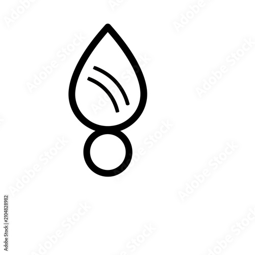 Water drop icon with circle
