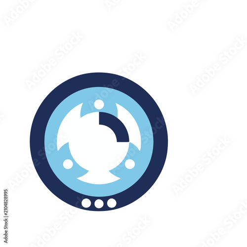 Abstract Circular Graphic with Dots