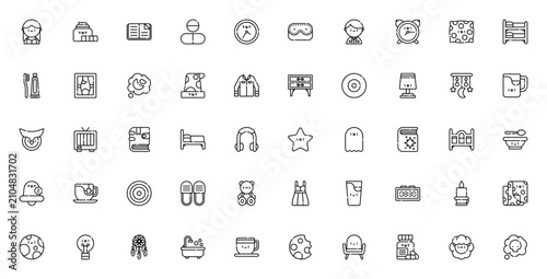 Photography Time to Sleep icon set