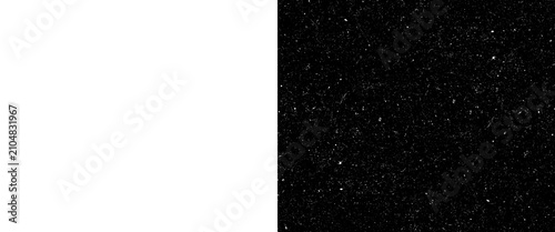 Bild auf Leinwand Minimalist split background with solid white and black textured granite, dual to