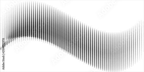 Принти на полотні Black halftone dot wave pattern