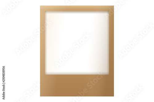 Vintage Kraft Paper Polaroid Photo Frame Mockup Isolated on Transparent Background